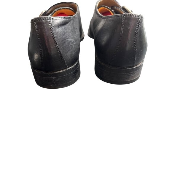 Vintage Vito Rufolo Men's Black Leather Imperial Loafers Cap Toe Monk Strap 10 - Picture 4 of 9